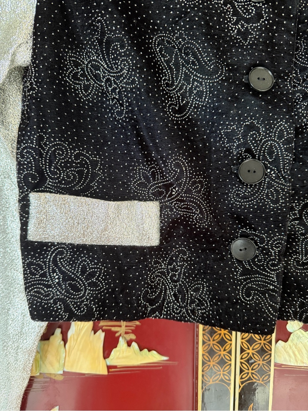 Vintage 80s velvet and lame balloon pants set costume - Picture 3 of 7